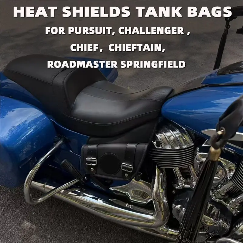 Side Tank Storage Bag For Motorcycle Heat Shield Engine Cowl Bag For Indian Challenger Pursuit Chieftain Roadmaster 20-26
