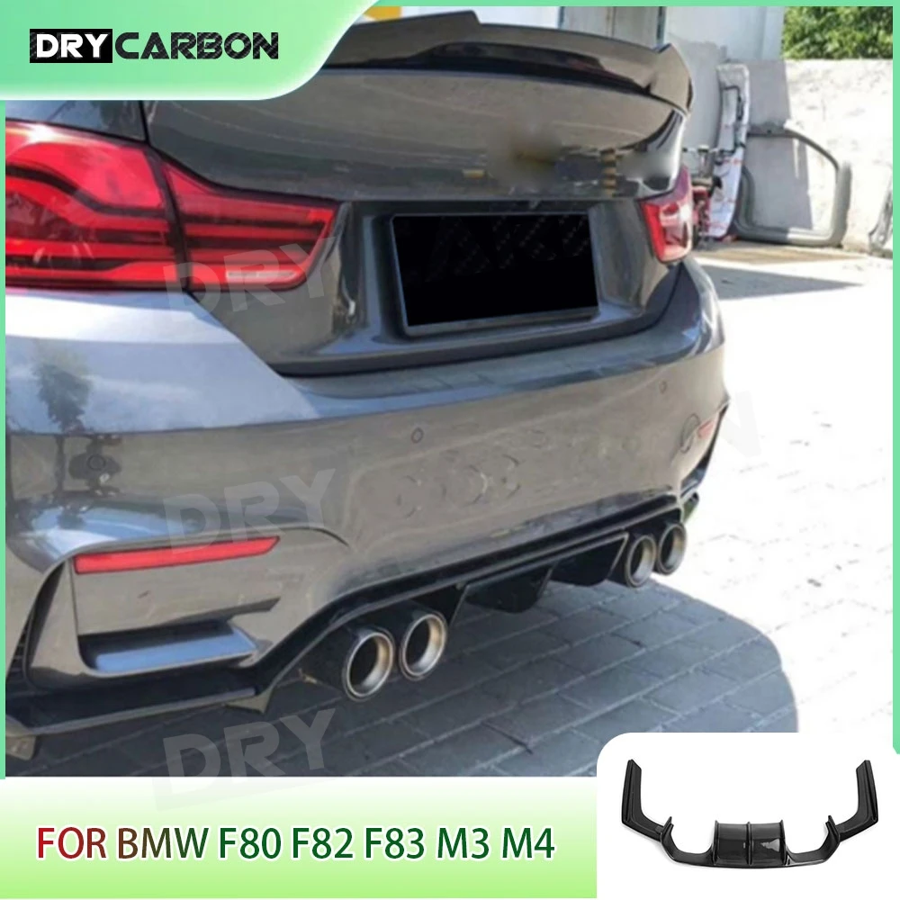 

Dry Carbon Fiber Car Rear Bumper Diffuser Lip Spoiler Body Kits for BMW F80 M3 F82 F83 M4 2014-2017 Rear Splitters Flaps