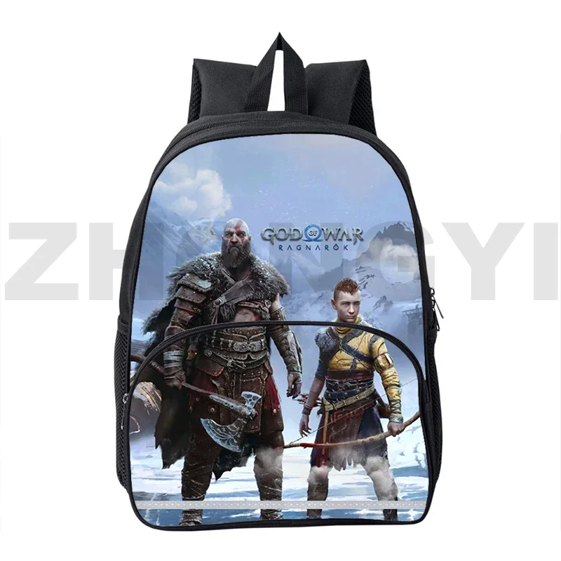 ร้อนเกม God Of War 3D กระเป๋าเป้สะพายหลังวิทยาลัยนักเรียน Kratos Mochilas 12/16นิ้ว Mini เด็กอนุบาลกระเป๋าถือผู้หญิงเดินทางแล็ปท็อปกระเป๋า