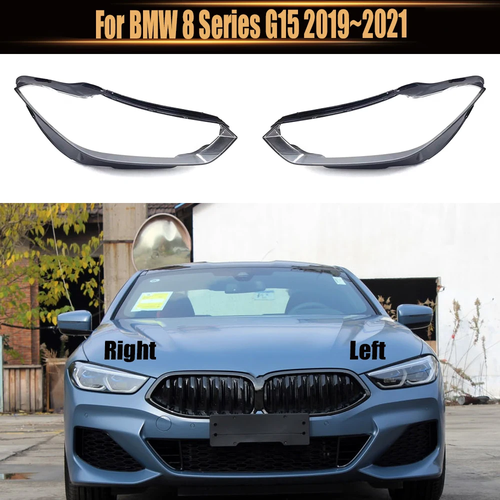 

For BMW 8 Series G15 2019~2021 Headlamp Lamp Shell Headlight Cover Transparent Lens Plexiglass Replace Original Lampshade