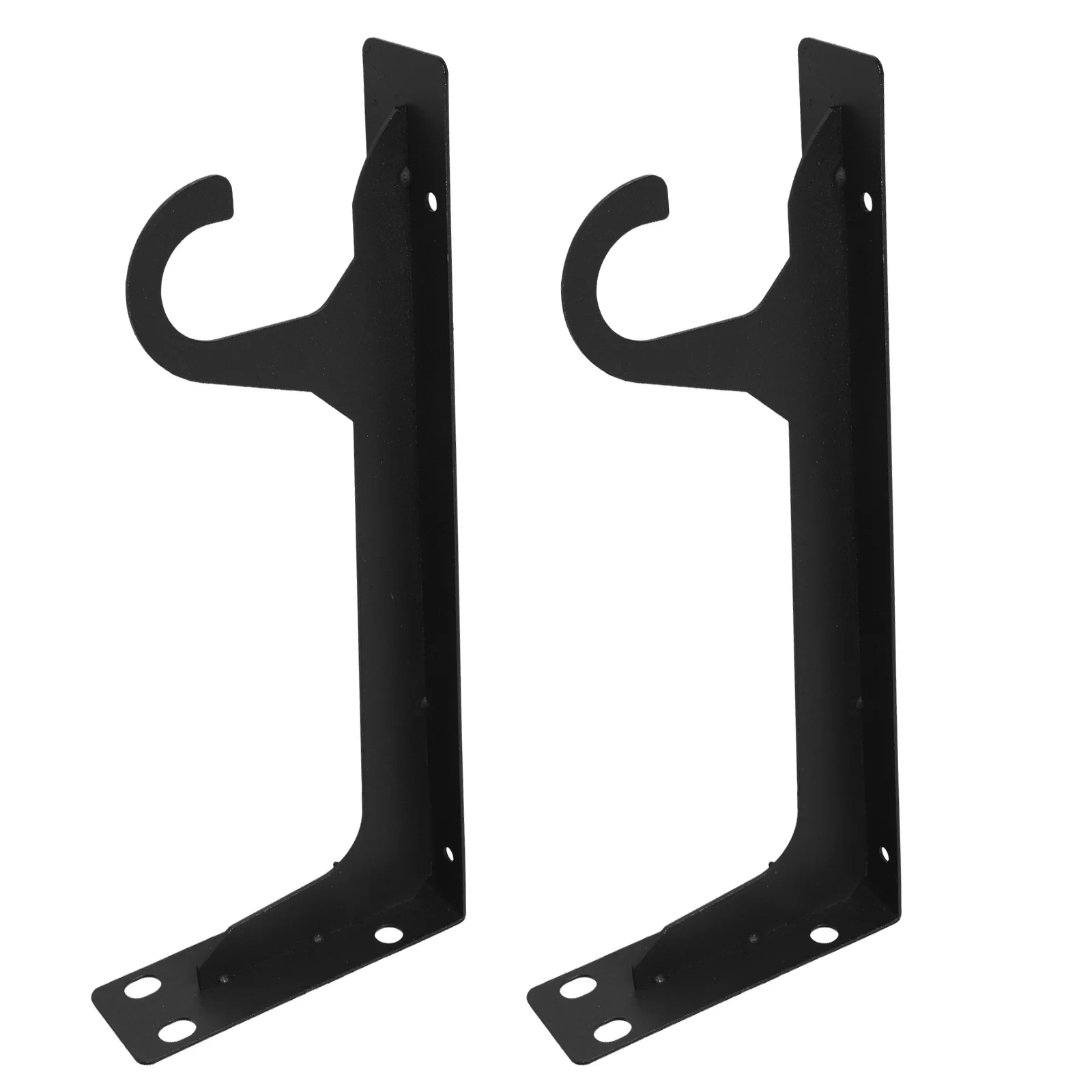 

2Pcs Metal Closet Shelf and Rod Brackets Wall Mount Clothes Hanger Rack 12in Stylish Wardrobe Organizer