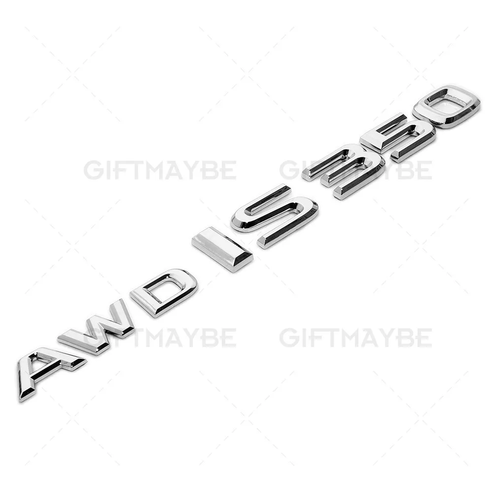 For Lexus Trunk Chrome AWD IS 350 Letter Logo Badge Emblem Car Replace F-Sport AWD IS 350 Car Badge Emblem