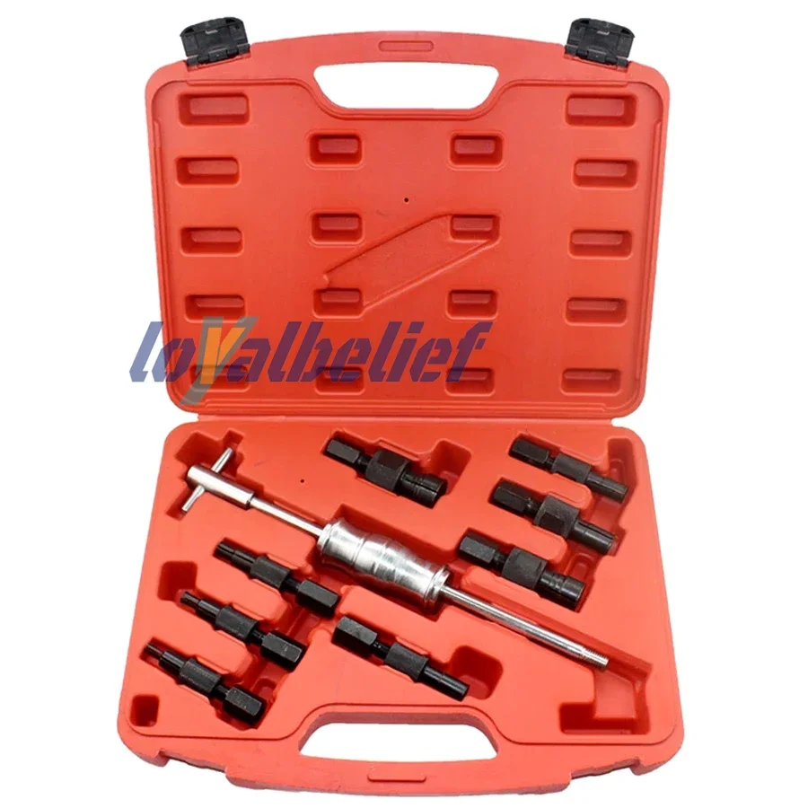 

Набор для снятия подшипников из глухих отверстий, 9 предметов, со скользящим молотком, профессиональный, прочный