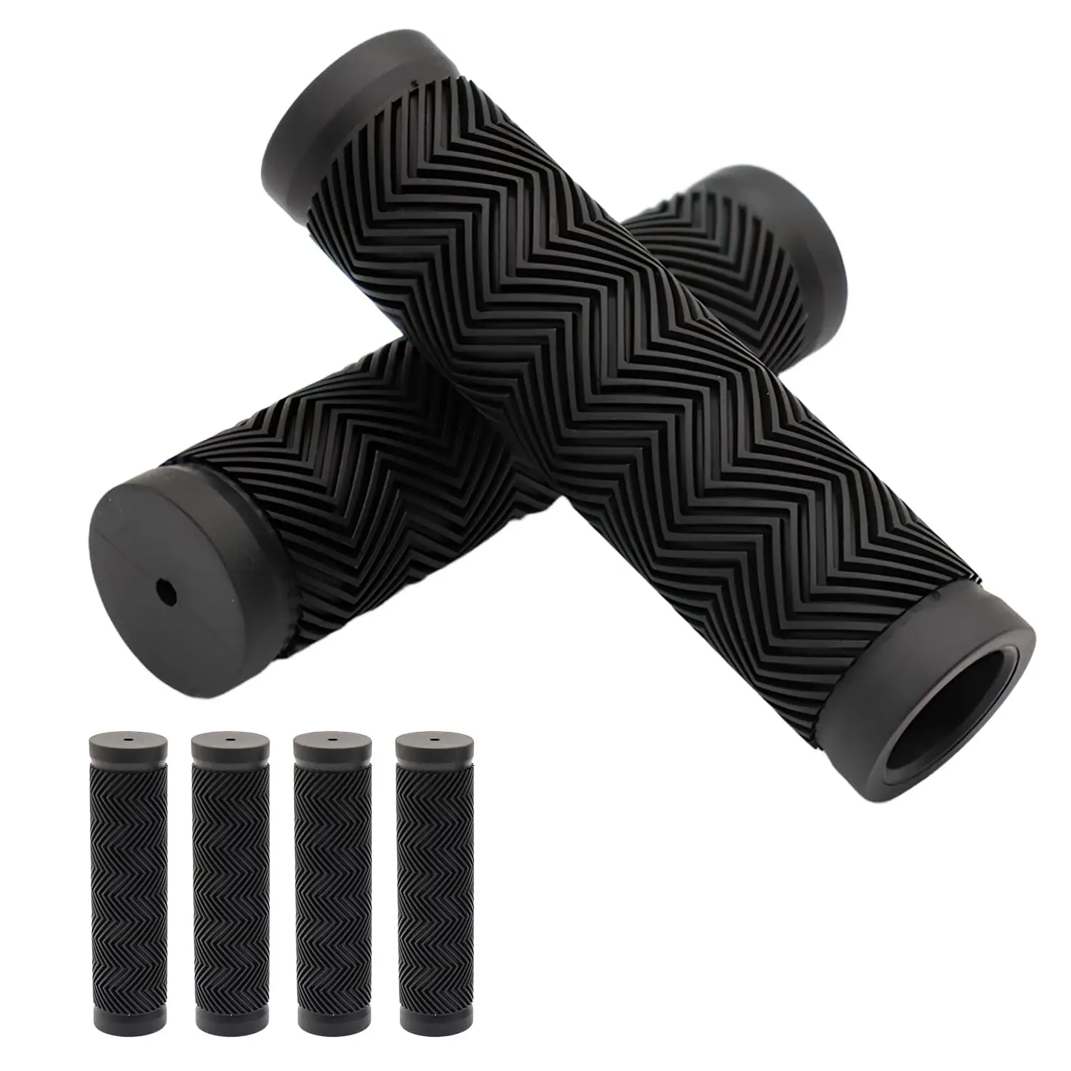 

2 Pairs 22mm Aperture Scooter Grips – Black Rubber Handles for Children Bike/Kid Bicycle/Micro Scooter (4 Pieces)