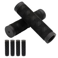 2 Pairs 22mm Aperture Scooter Grips – Black Rubber Handles for Children Bike/Kid Bicycle/Micro Scooter (4 Pieces)