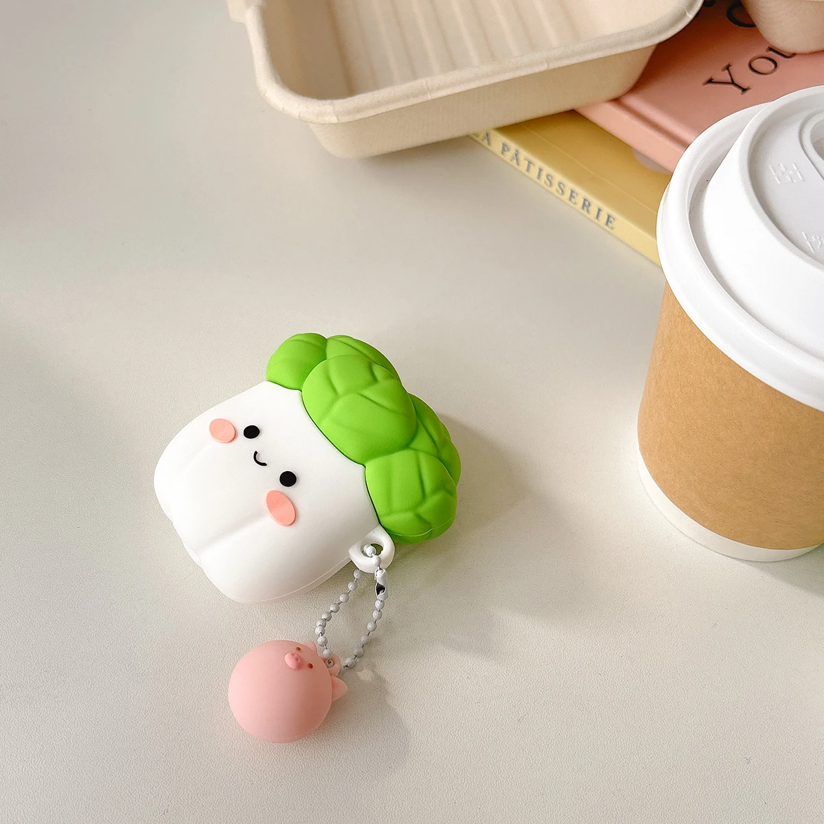 

3D Vegetables Earphone Case For Airpods pro 2 airpod Pro Pendant Cute Cartoon Silicone Headphones case airpods pro 2 New