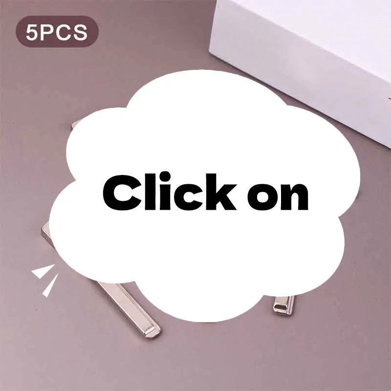 

5Pcs Uncut Key Blanks Insert Emergency Key Blade For Smart Chrome Remote Car Fob Key Blade Replacement Smart Prox Car Key