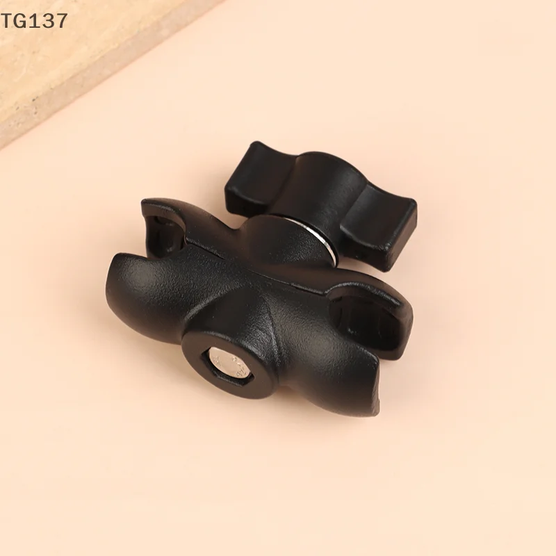 سبائك الألومنيوم الأسود مقبس مزدوج الذراع الكرة حامل الرأس جبل المشبك 5.5 سنتيمتر للدراجات النارية كاميرا تمديد الذراع #6