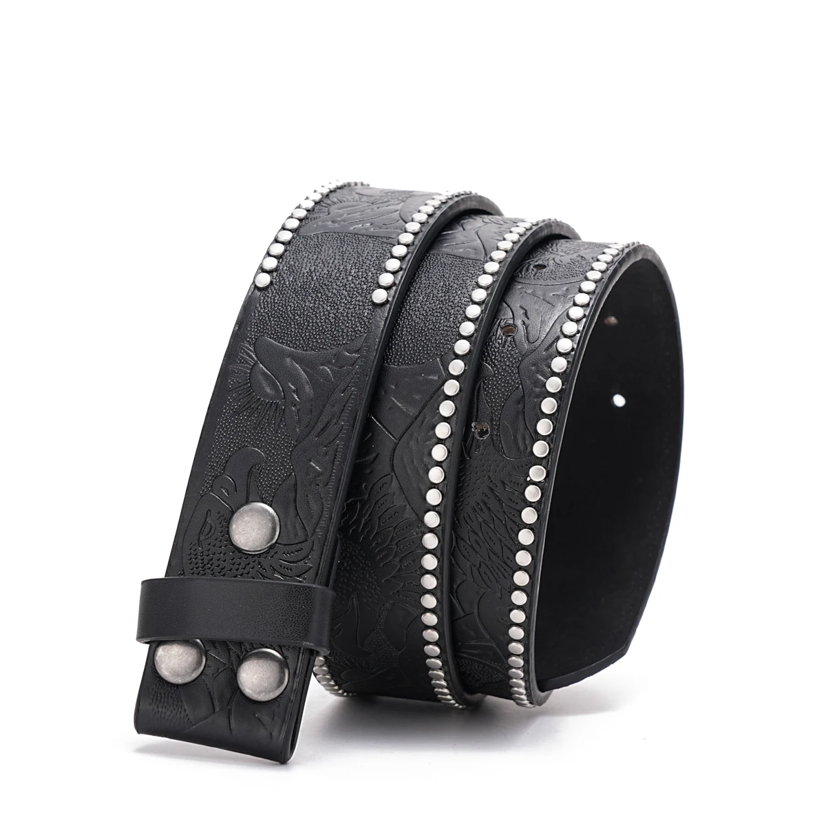 A suitable for leisure business gifts for men and women PU buckle belt (punch)