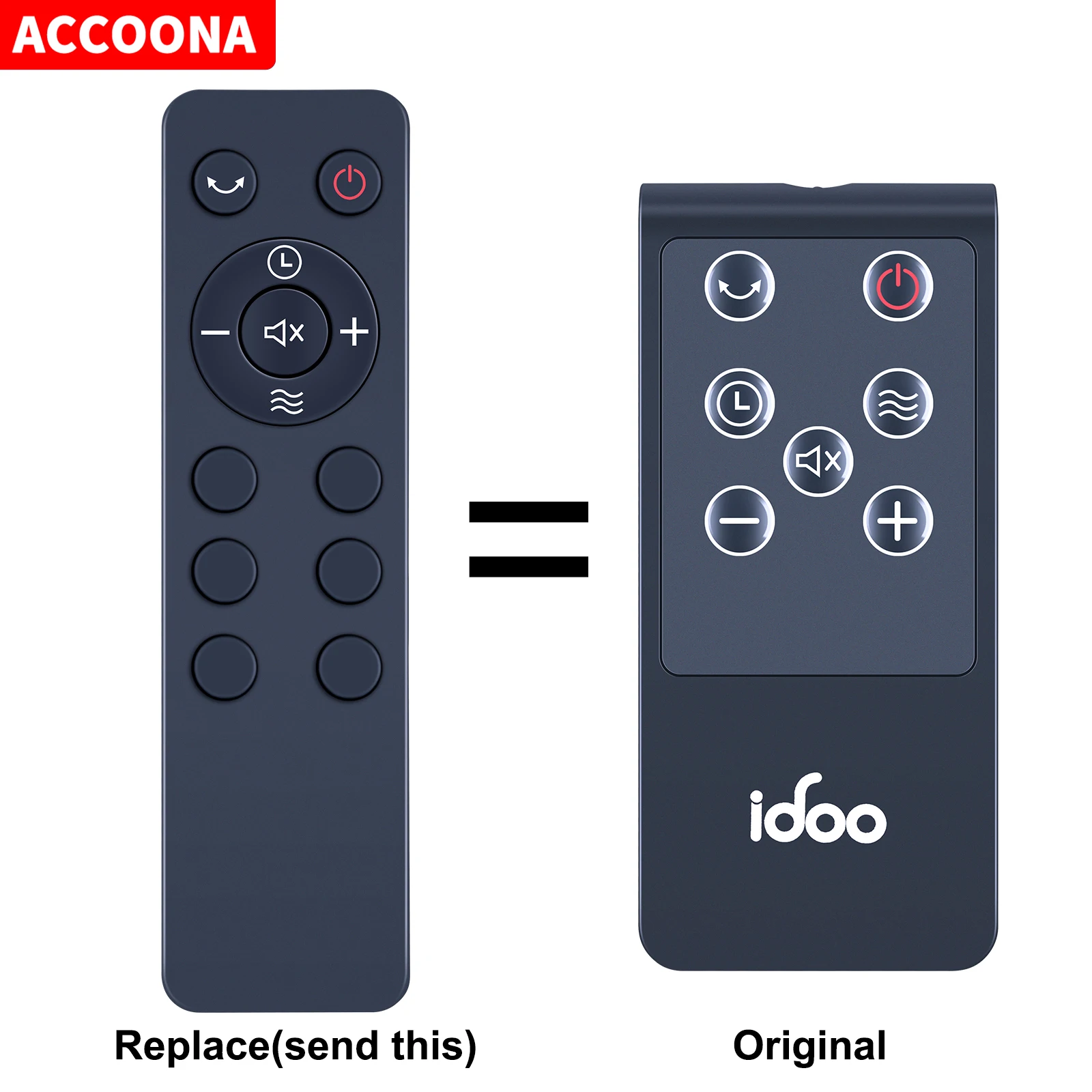 Remplacez la télécommande pour les radiateurs soufflés iDOO pour une utilisation intérieure, un chauffage portable