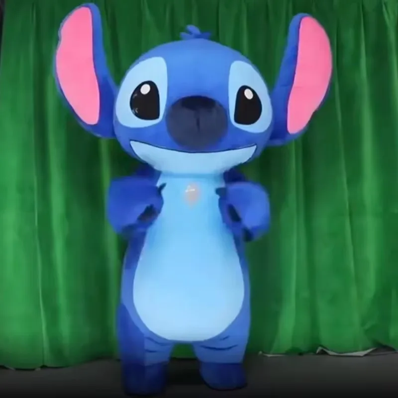 Stitch ปาร์ตี้ฮาโลวีนผู้ใหญ่ชุดตุ๊กตาพอง Mascot เครื่องแต่งกายโฆษณาพิธี Lilo & Stitch คอสเพลย์