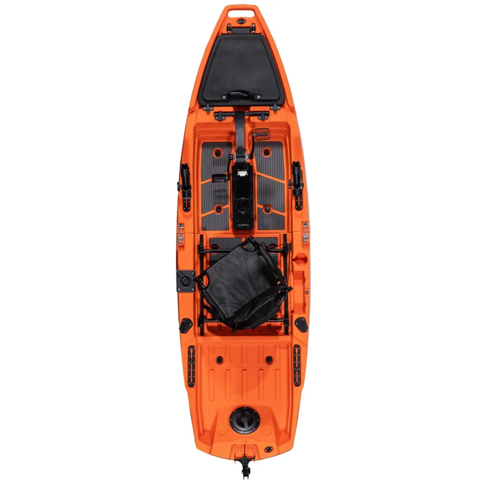 Pedal de pesca caiaque 2024 1 assento único caiaque modular destacável design dobrável 10ft canoa/kayak para lagos rios