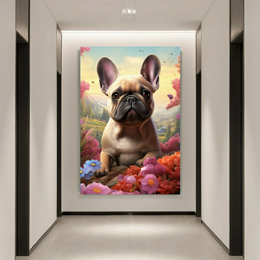 Cute French Bulldog Puppy Diamond Painting Cross Stitch Puzzle Printed Mosaic Embroidery Set House Decor 5D DIY Art New Novelty