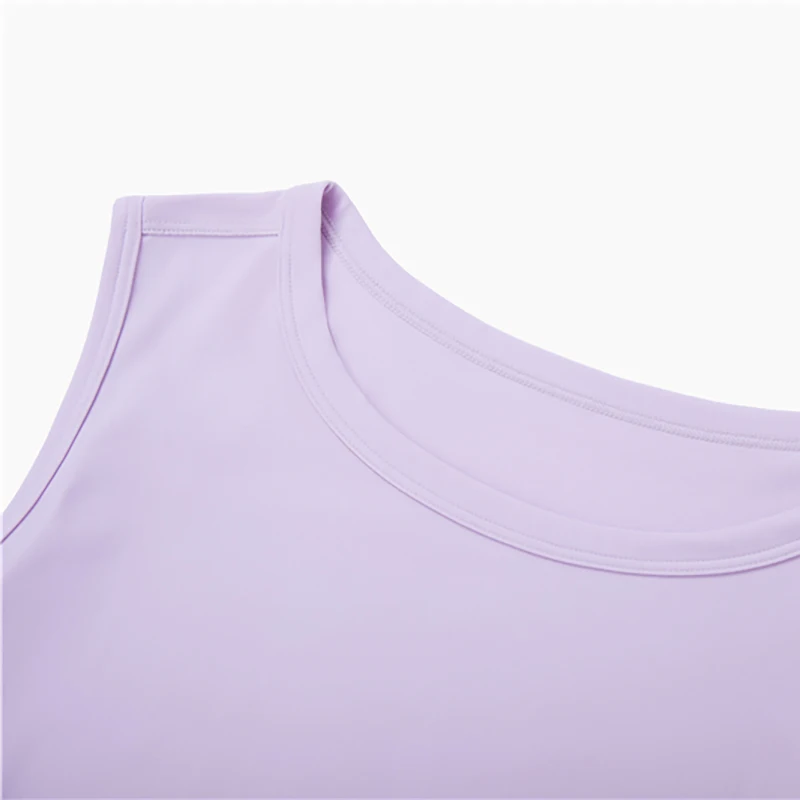 WISRUNING Classic Round Neck Yoga Tank Top for Fitness Nude Sports Tops for Women Gym Outfit Push Up Workout Vest Sportswear