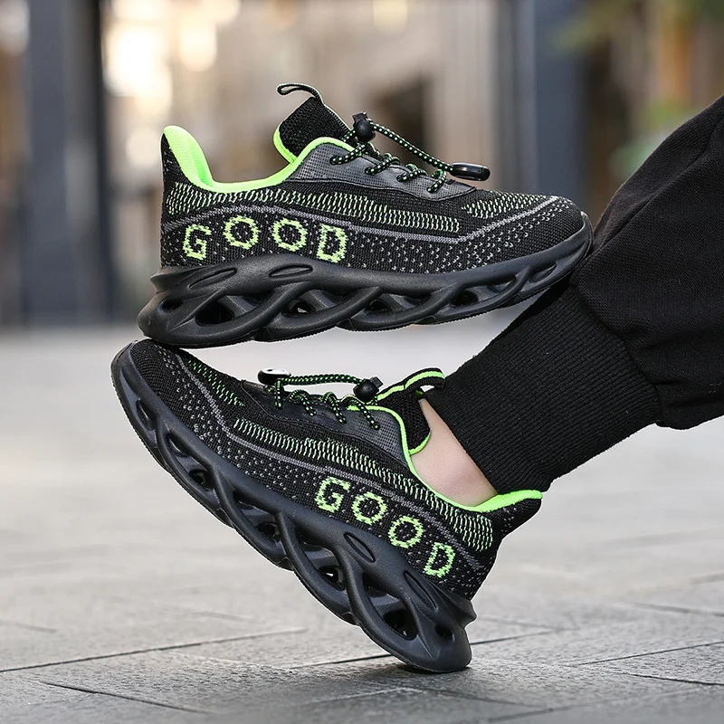 Spring Summer Fashion Children's Running Shoes Breathable Weaving Sports Shoes Boys Trainers Platform Outdoor Sneakers Kids 2026