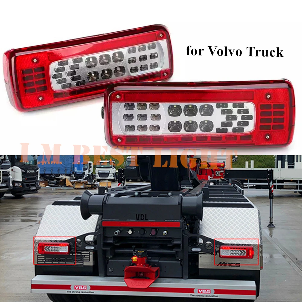 Set 24V For Renault Tail Lights For Volvo truck lights FH 460 FMX 500 Truck Reverse Brake Turn Stop Signal Tail Light with Horn