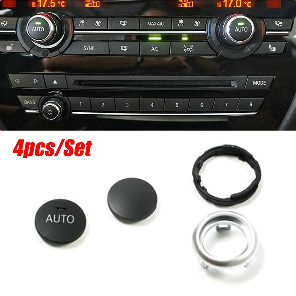 61319393931 A/C Rotation Climate Control Knob Button With AUTO Words For BMW 5 6 7 Series F10 F07 Air Conditioner Switch Button