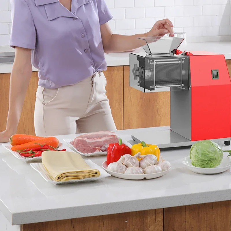 250 kg/H commerciale elettrico affettatrice tritacarne tagliaverdure tagliaverdure macchina 850W casa automatico tritatutto cippatrice