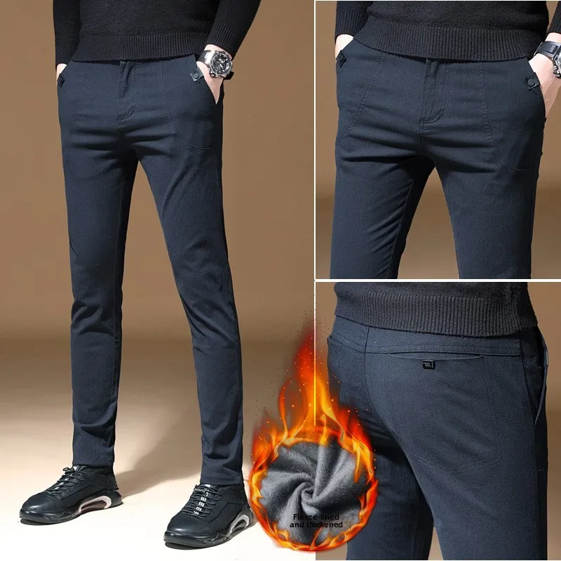 

Мужские повседневные брюки Thiened Fce осенне-зимние, зауженные, с эластичными манжетами, в стиле панк, из хлопка, прямого кроя, со средней посадкой на талии