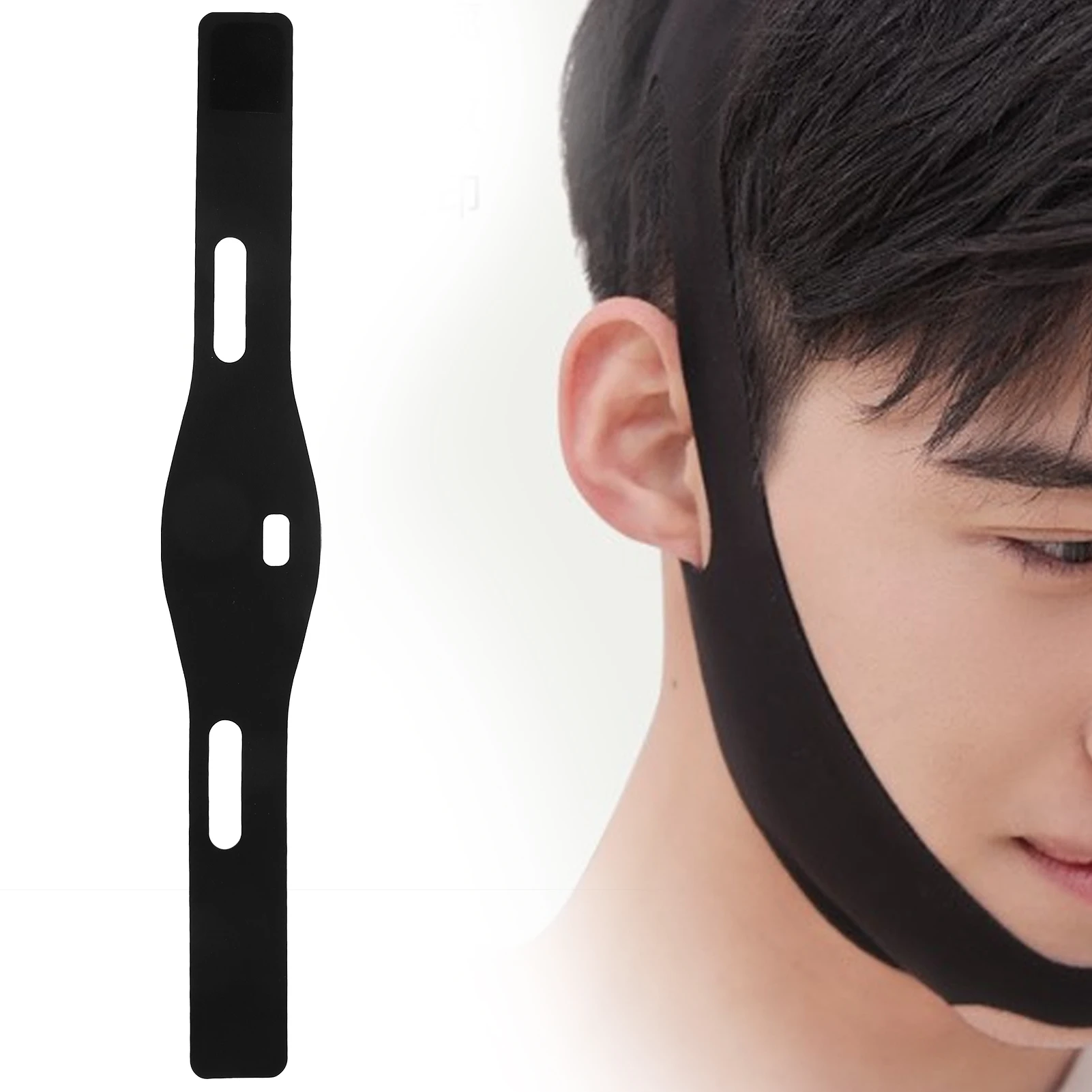 Men Face Shaping Bandage Facial Slimming Belt V Line Face Shaper Strap Elastic Double Chin Reducer Cheek Lift Up Belt Skin Care