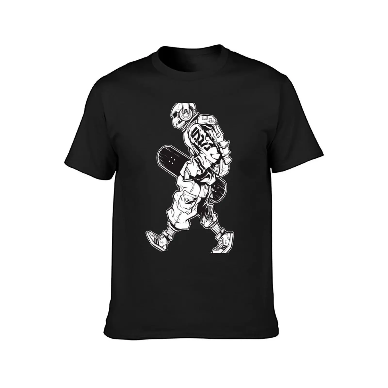 Cyborg skaters walking T-shirt quick-drying quick drying customs design your own funnys Short sleeve tee men