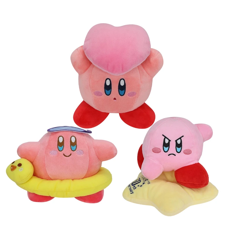 13-19cm Star Kirby Anime Plush Stuffed Toys Cartoon Figures Cute Soft Peluche Doll Pendant Baby Birthday Gifts Kawaii Xmas Decor