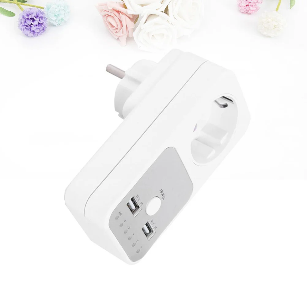 

1Pcs USB with Auto Shut Off Timer 10 8 6 4 2 1 Hour Countdown Safety Outlet Ul Rated Fire Resistant Material for Curling