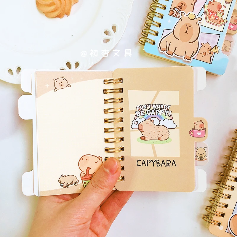 Kawaii papeterie fournitures scolaires accessoires de bureau papier à gratter bloc-notes bloc-notes journal journal capybara cahier esthétique