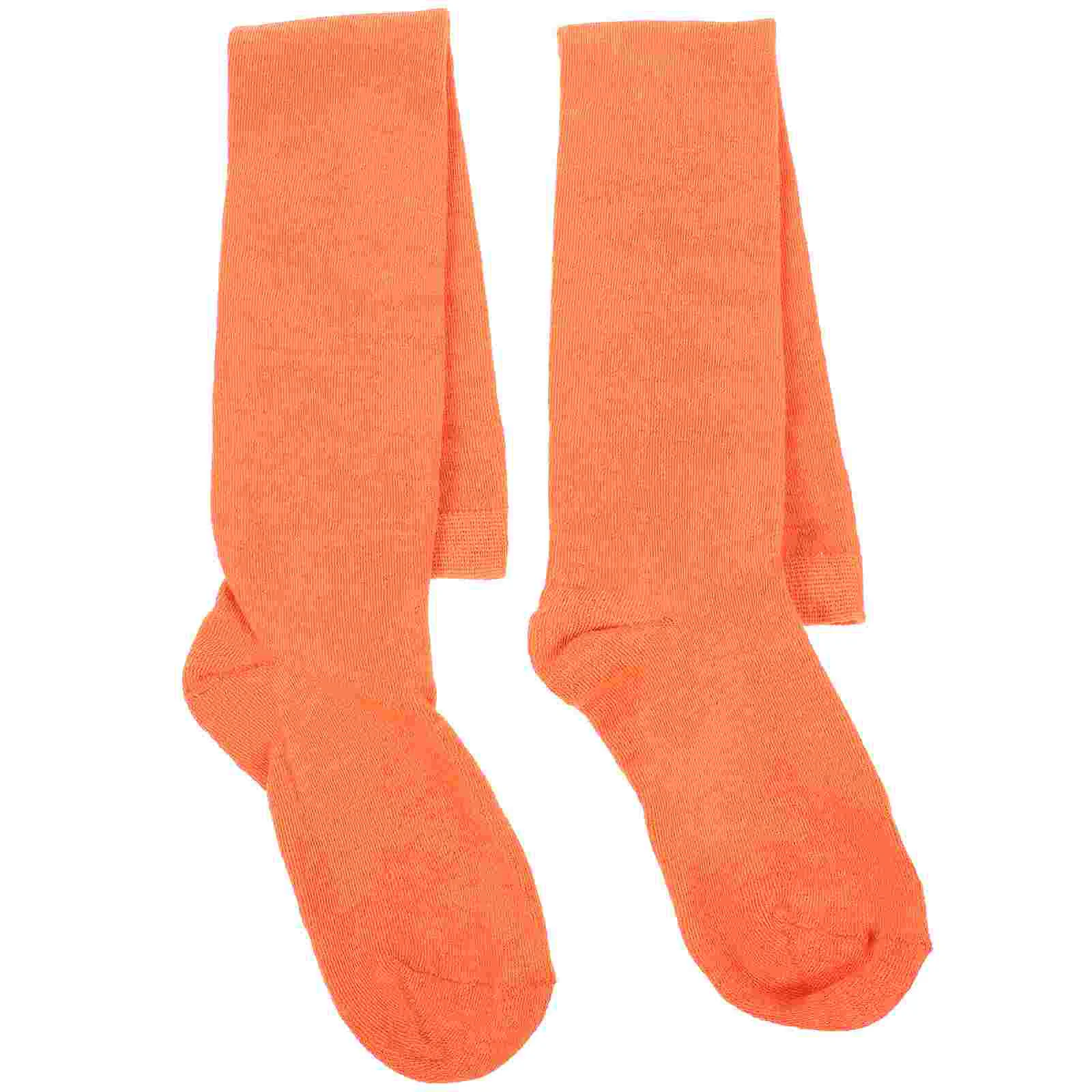 

over Knee Stockings Thigh Socks for Girl European and American Decorative Women Fabric Orange