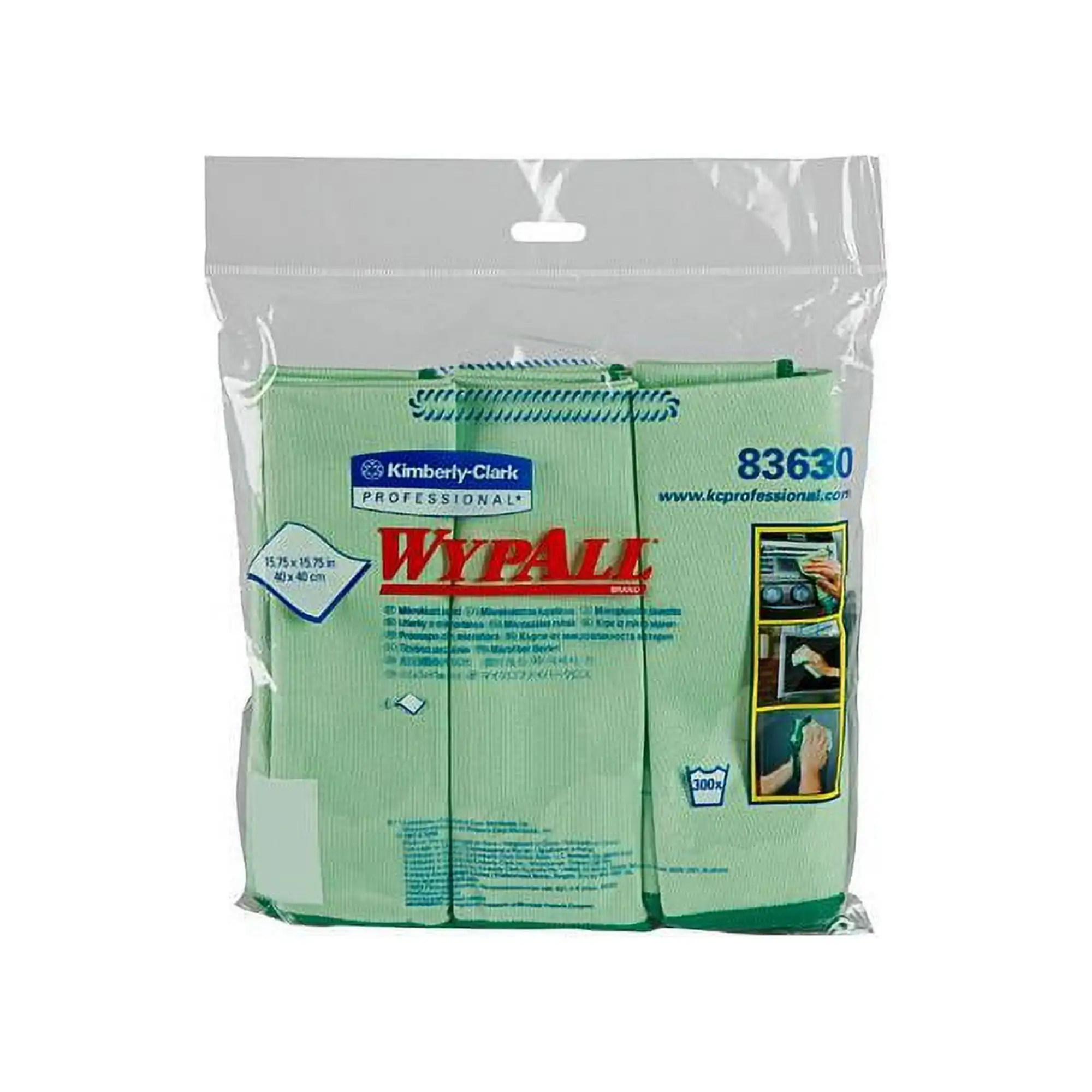 

Салфетки из микрофибры (83630), многоразовые, 15,75 x 15,75 дюйма, зеленые для стекла и зеркала, 6 салфеток в контейнере