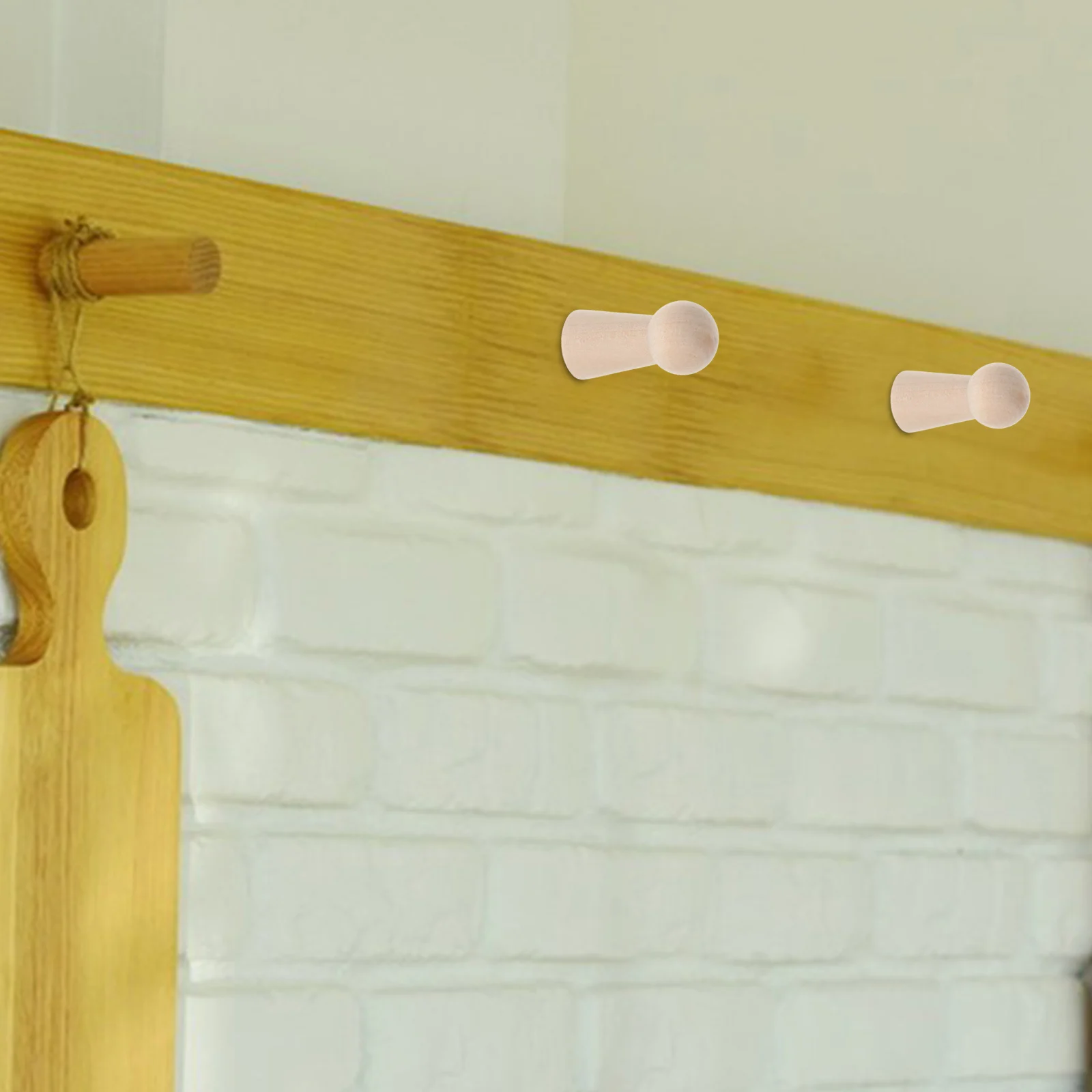 

10pcs Wooden Coat Hooks Solid Wood Wall Mounted Hanger Vintage Shaker Pegs Organizer Rack For Towel Hat Bag Storage Durable