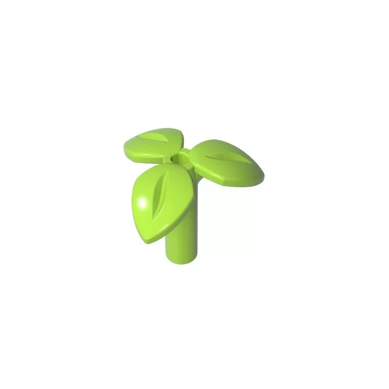 10Pcs 3 Leaf Bud MOC Compatible 37695 Bricks Parts Assembles Particles Including Three Leaves Flower Stem Grass Plant DIY Toy