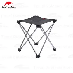 Naturehike Sgabello pieghevole da esterno 350g Sgabello portatile ultraleggero in lega di alluminio Sedia da pesca da viaggio da campeggio in tessuto Oxford 900D