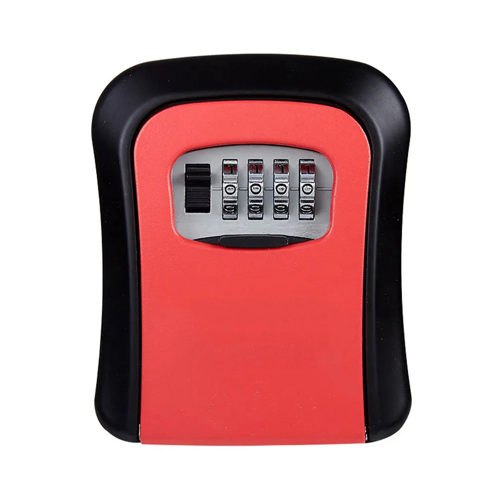 Wall Mount Key Lock Box 4 Digit Password Code Security Lock No Key for Home Office Key Safe Secret Storage Box Organizer