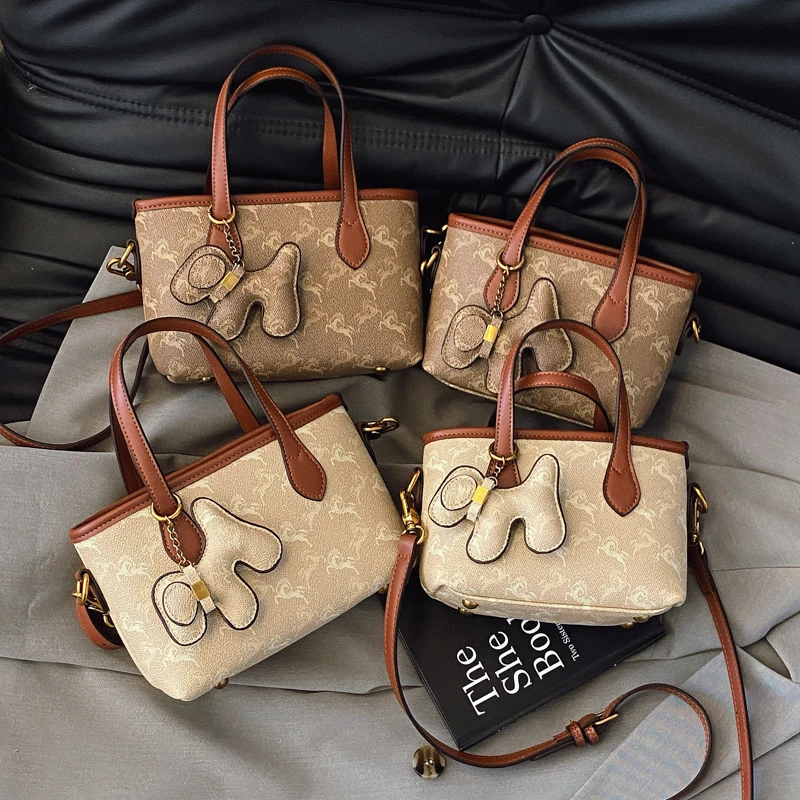 

Женская роскошная кожаная сумка, элегантная сумка через плечо, классическая дизайнерская сумка-тоут, винтажный модный стиль