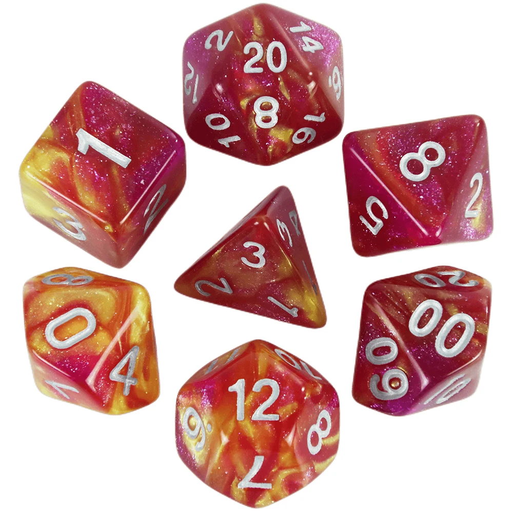 Würfelset, Brettspiele, Rollwürfel, Galaxie-Thema, polyedrisches Würfelset, erstaunlicher bunter Universum-Effekt für DND-Zubehör – Detail 13