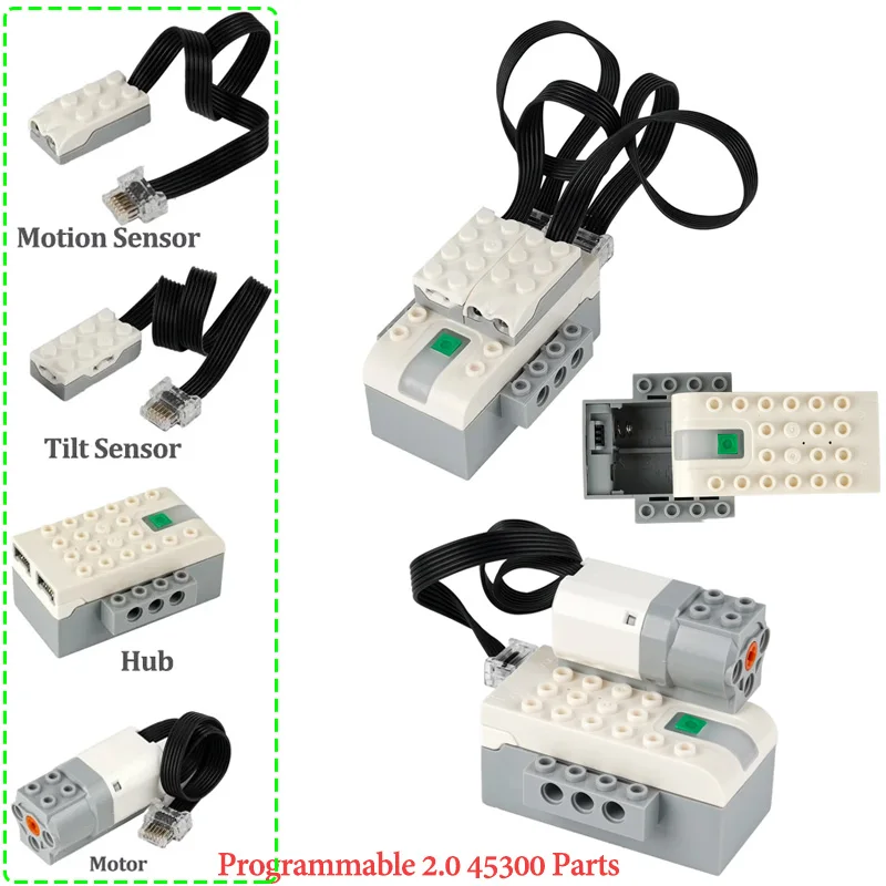 45300 Technologie Bausteine Teile Motor/Bewegungssensor/Neigungssensor/USB Hub Montage MOC Ziegel Spielzeug 2.0 Version Zubehör