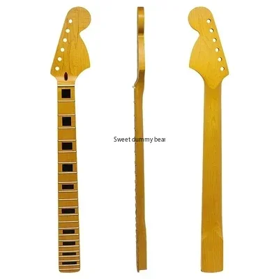 

ST Electric Guitar Neck - Maple 6 Strings 22 Frets | Matte Big Head Yellow Handle, Guitar Modification Accessory