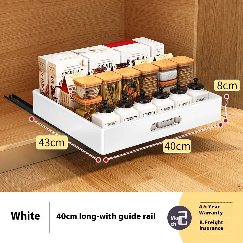 

Customizable Kitchen Pull-out Drawer Dish Rack Storage Sliding Bowls Dishes Spice Box