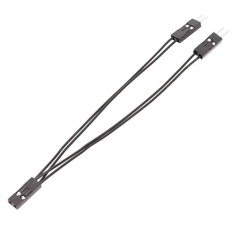 Гибкий 2,54 мм 2PIN Duponts Cable с женским до двух мужских разъемов для легкого расширения в электронных проектах
