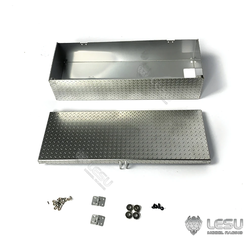 Lesu caixa de ferramentas de bateria de metal para veículos off-road 1/10 rc 4*4 RAVE-UM406 modelo diy peça atualizada brinquedo th22152