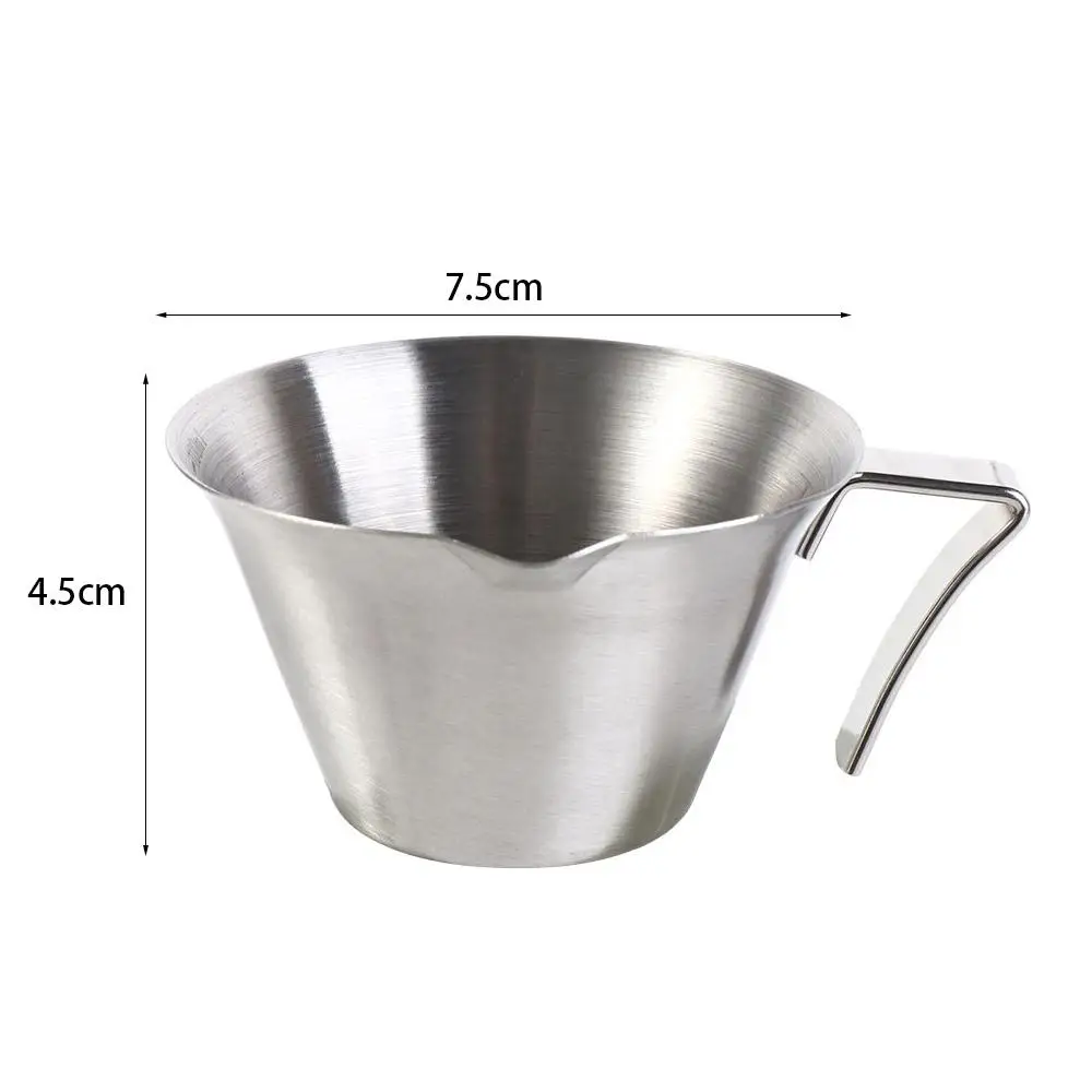 V-Shaped Spout Espresso Measuring Cup With Scale Stainless Steel Coffee Measuring Jug Professional Kitchen Coffee Accessories