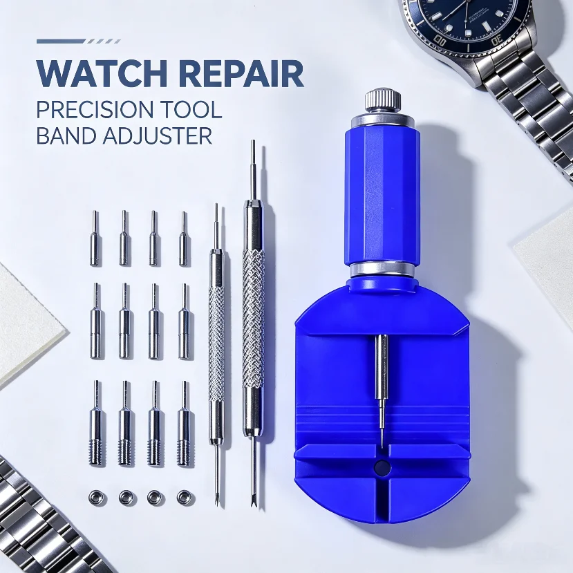 14-Piece Watch Repair Tool Set Professional Strap Fork Remover Steel Watch Chain Adjuster for Changing Watch Straps And Forks