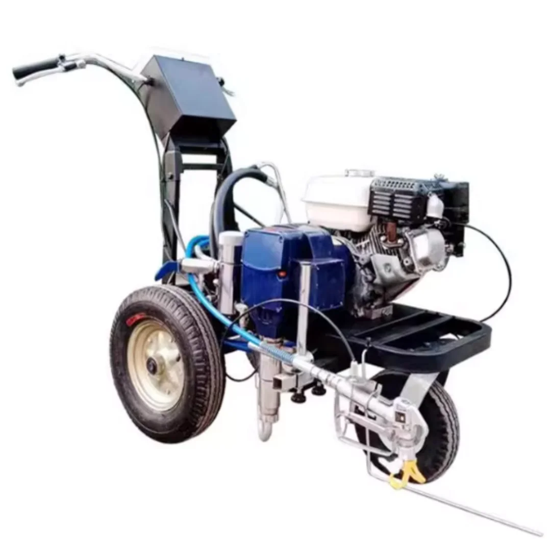 Hand pushed road marking machine, onboard road marking machine, road marking spraying machine