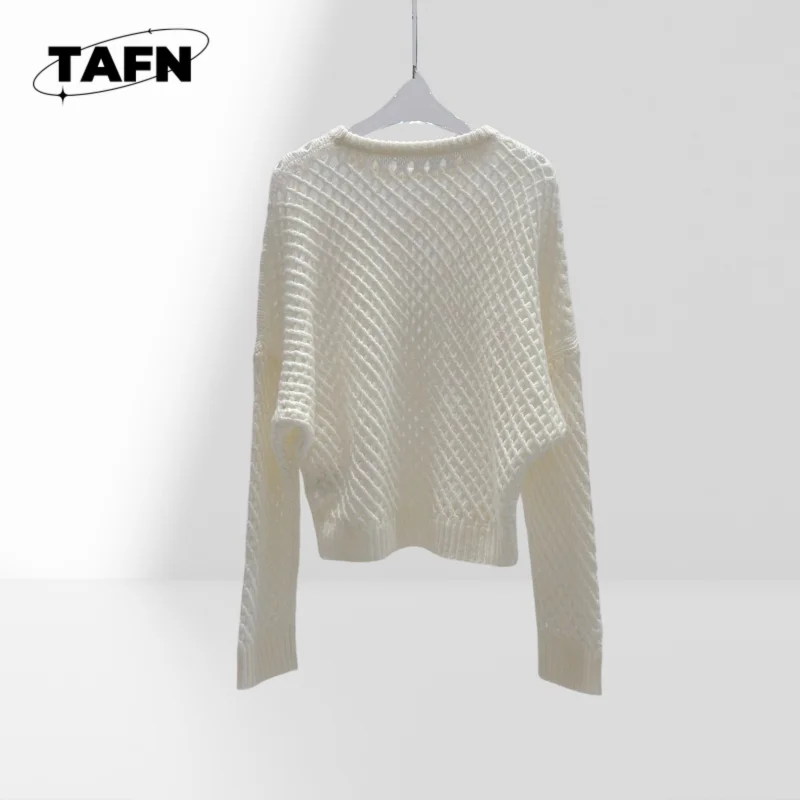 Suéter de mistura de caxemira macia para mulheres, luxuoso e confortável para outono e inverno para dias frios e uso confortável AH1622