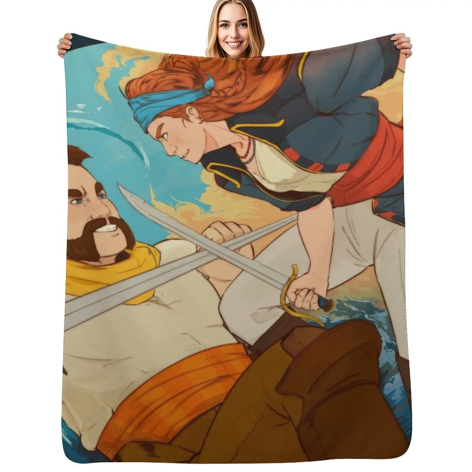 

Ereloy Pirates AU Throw Blanket Bed Fashionable Single Summer Stuffeds Blankets