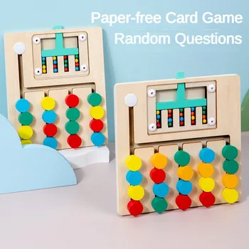 כדור עץ צבעוני הליכה לוח montessori חינוך מוקדם צעצוע חשיבה אימון הארה-יד-עין