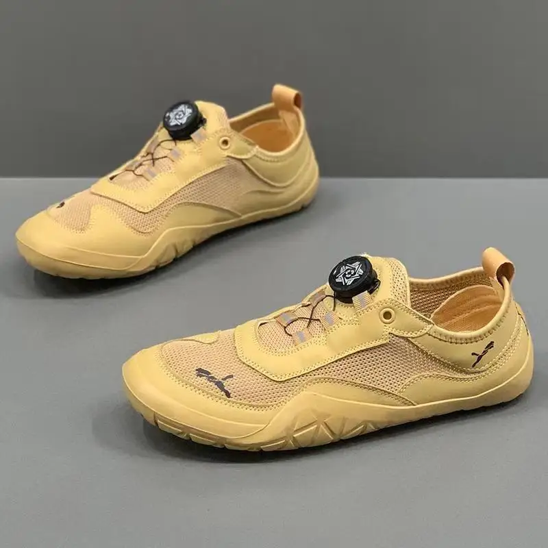 Zapatillas de deporte informales originales para hombre, zapatos deportivos ligeros de malla transpirable con perilla, a la moda, para correr, para verano