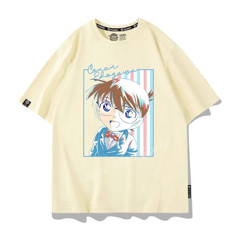 (Uniqlo) Men Fashion Detective Conan T-shirt Y2k Tees Kid T-shirt Top Men Cotton T-shirt Top Summer Women T-Shirt Men Clothing