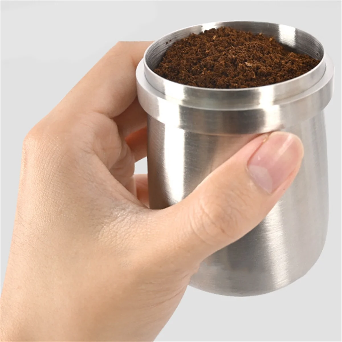 Cafetera, taza de captura, taza dosificadora de café expreso, molinillo eléctrico, receptor de polvo, elaboración de mano, polvo antivuelo
